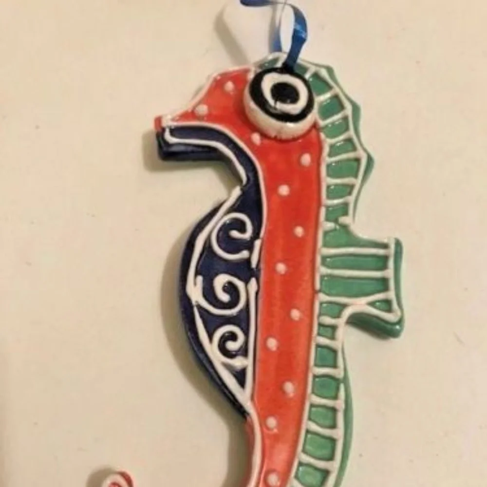 Seahorse Ornament Wall Art Handmade New Beach Sea